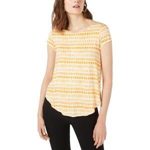 😀Alfani Orange WTRCLR BLT printed t-shirt, L